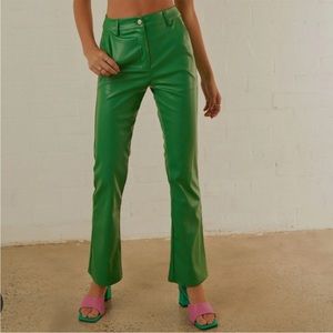 Peppermayo Green Leather Pants